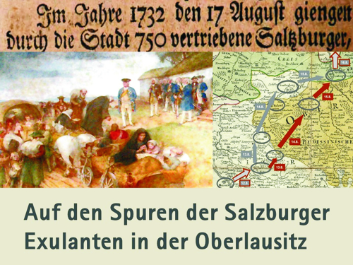 Grafik zum Vortrag - Auf den Spuren der Salzburger Exulanten in der Oberlausitz (c) Gabriele Lang
